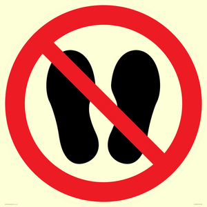 Do not step or stand here symbol only